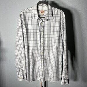 Brooks Brothers 100% Cotton Black & White Check Long-Sleeve Button-Up SZ XL